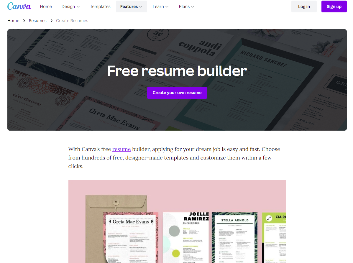 Canva - yes you can build a resume on Canva