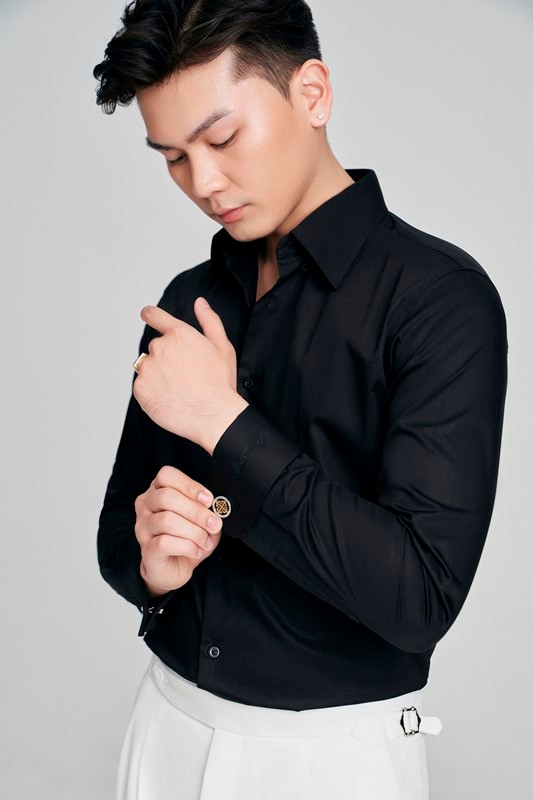 Áo sơ mi dài tay đen