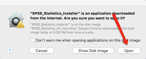 Mac Open SPSS Installer