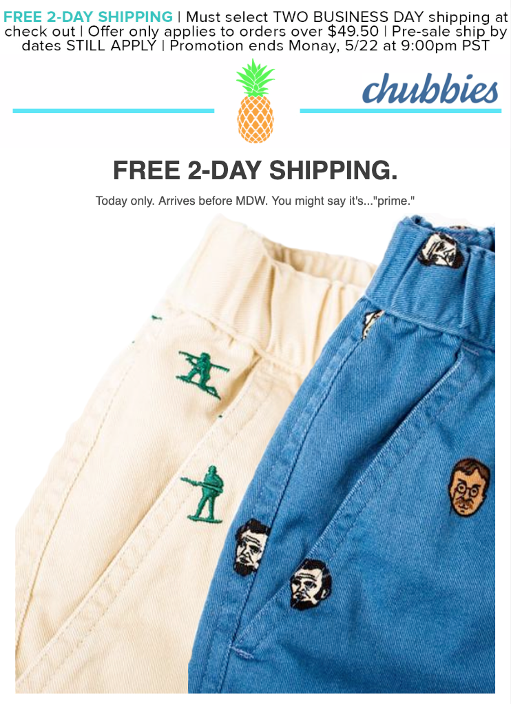 free shipping example
