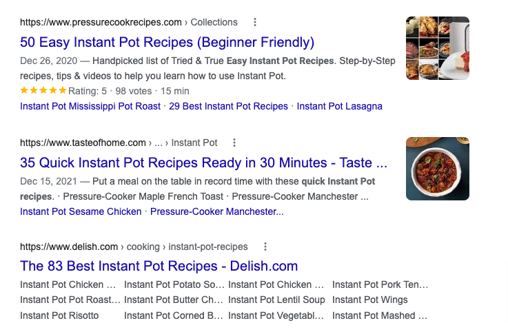 Screenshot of Google Search Results for Query