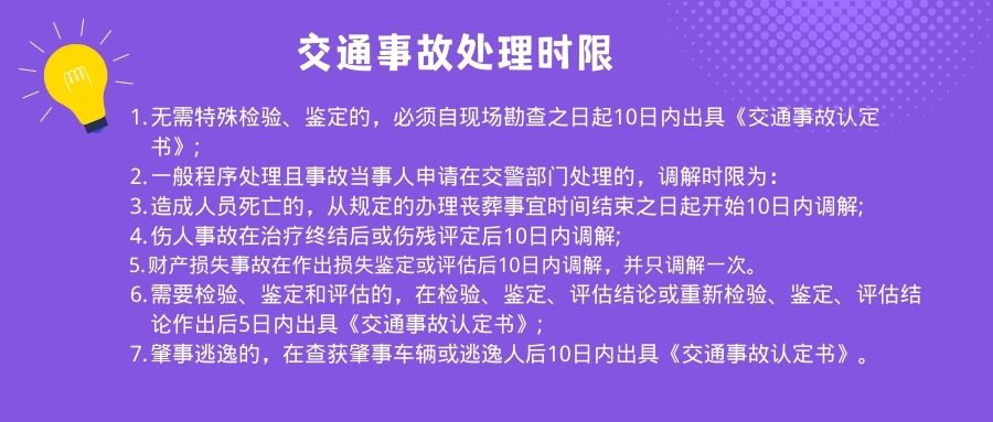 上海交通事故处理时限