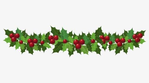 Holly Garland Png - Christmas Holly Berries Png, Transparent Png - kindpng