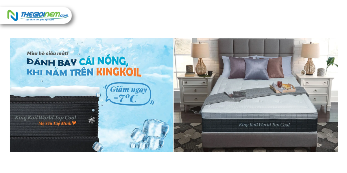 Đại lý bán nệm lò xo Mỹ Kingkoil tại Bến Lức, Long An