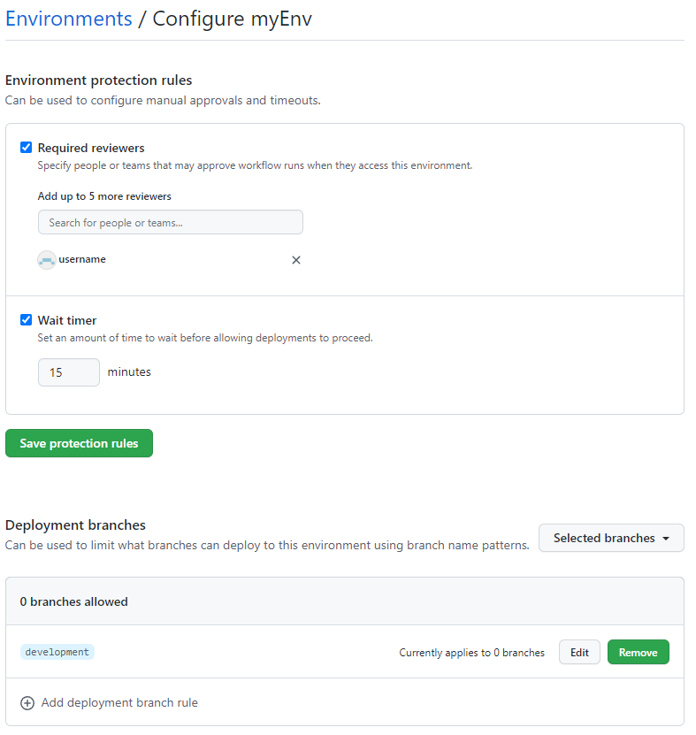 Setting the environment level secret in GitHub