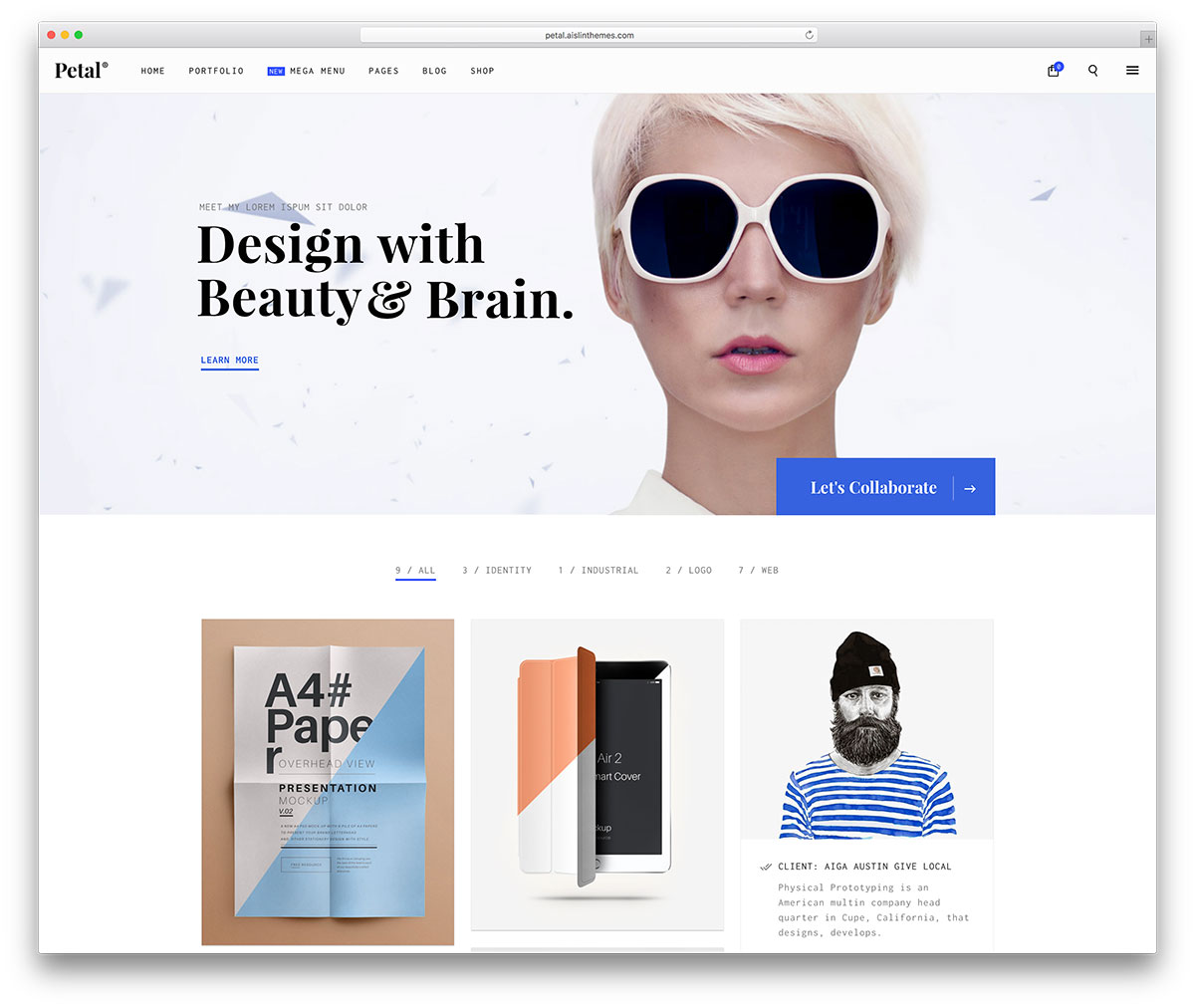 petal-minimal-portfolio-website-theme