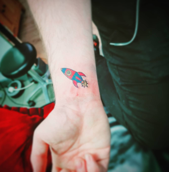 tiny colorful tattoo