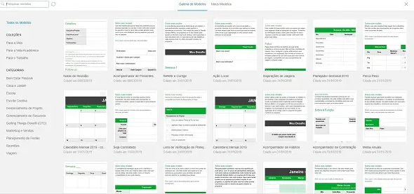 exemplo organizador de tarefa evernote