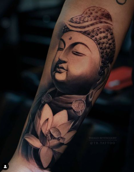 Elegant Buddha Tattoo  