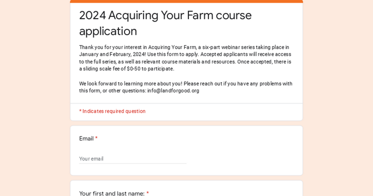 2024 acquiring your farm course application
