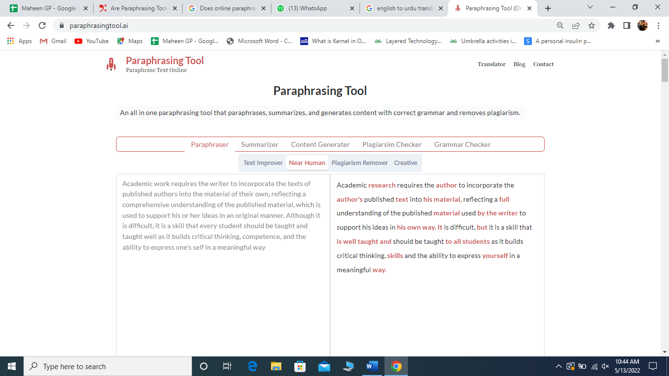 Does online Rephrasing Tool really rewrite articles? Let's find out 1