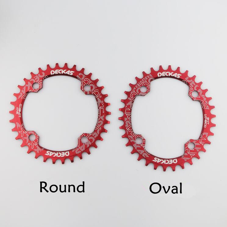 Oval front chainrings are preferred for riding mountain bikes on long rides or up hills.