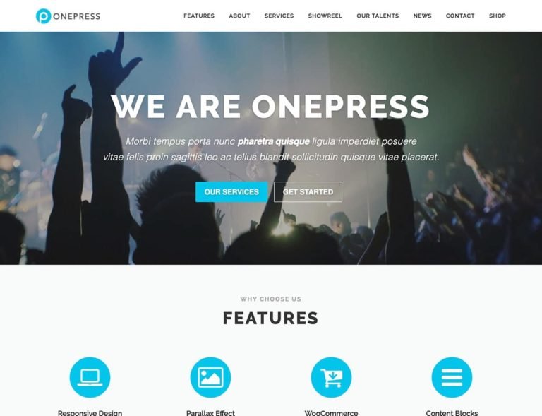 onepress-wordpress-thème