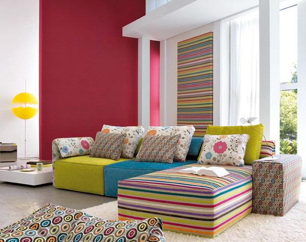 Image result for funky painted living room
