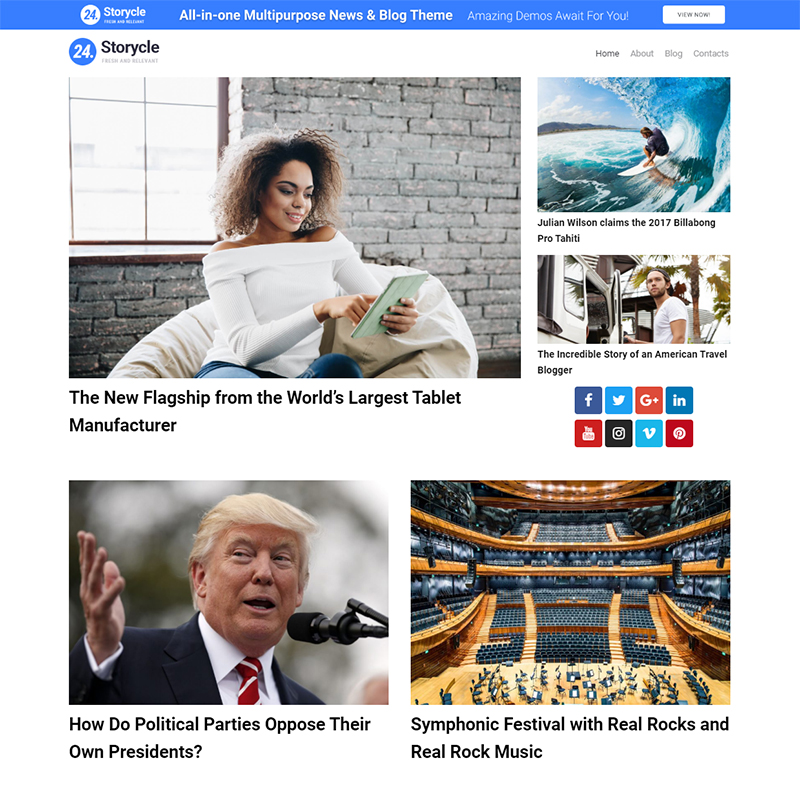 Storycle - Multipurpose News Portal Elementor WordPress Theme