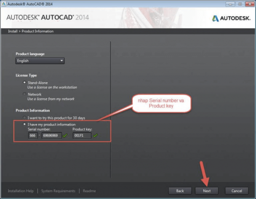 bước 4 cài đặt Autocad 2014 full crack