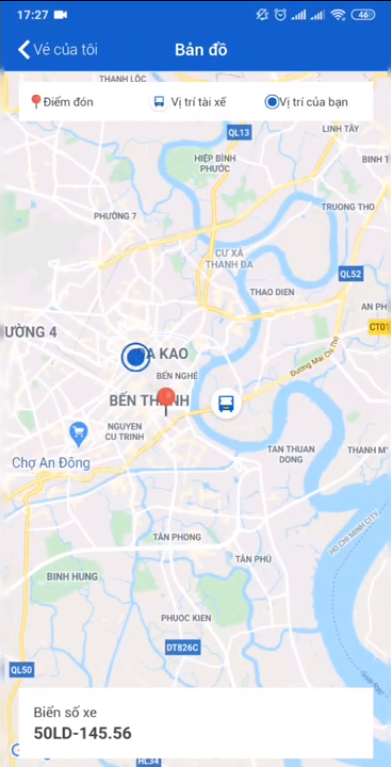 Cách xem GPS xe khách trên ứng dụng VeXeRe