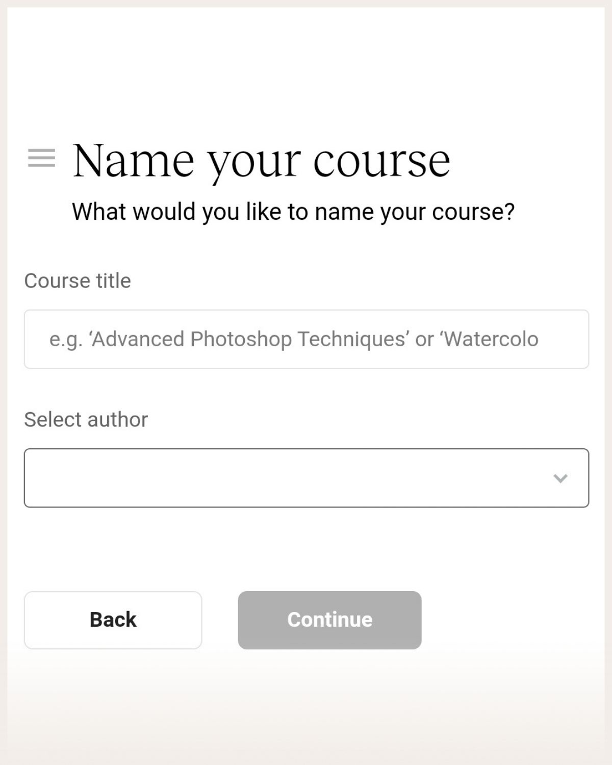 Teachable name your course 