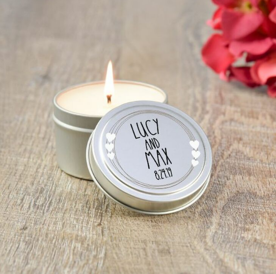 scented wedding candle favors