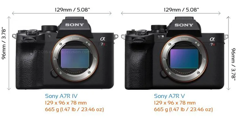 تصویر دوربین‌های Sony A7R V و Sony A7 IV