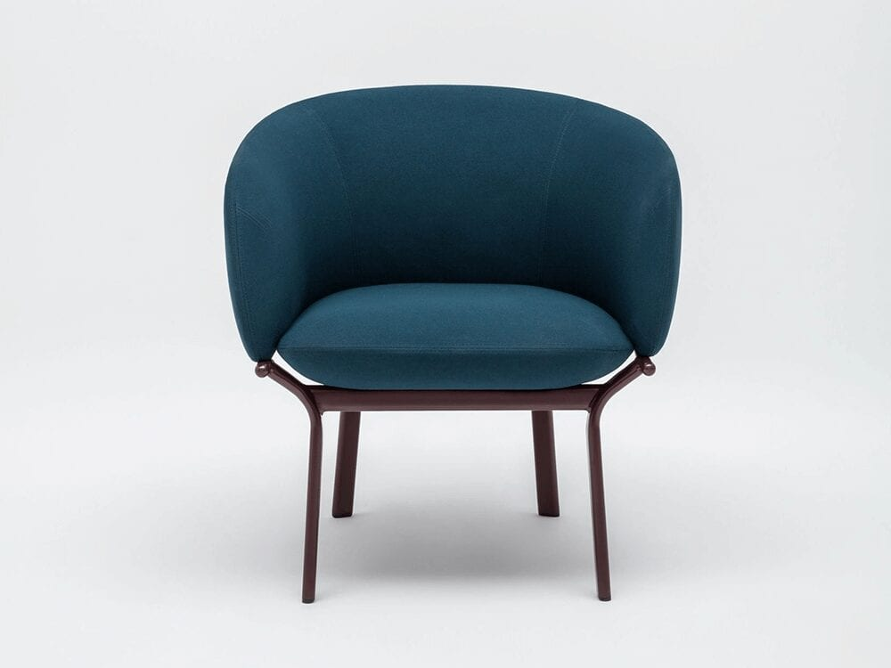 Deep blue reception chair