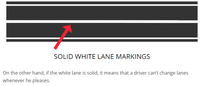 White lane marking