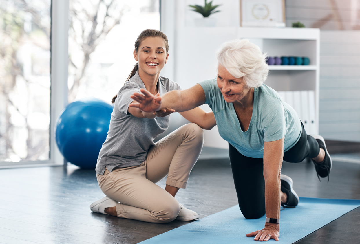 A person engaging in low-impact exercises to manage fibromyalgia symptoms