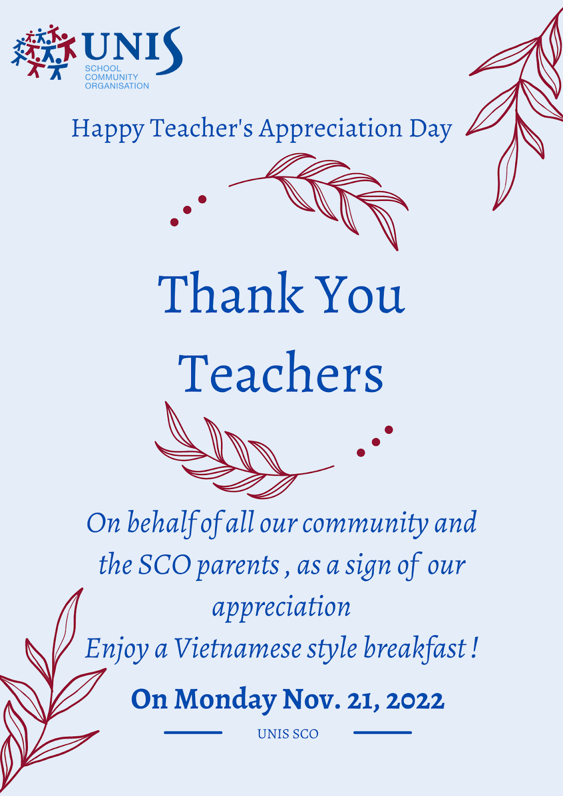 National Teacher Appreciation Day SCO