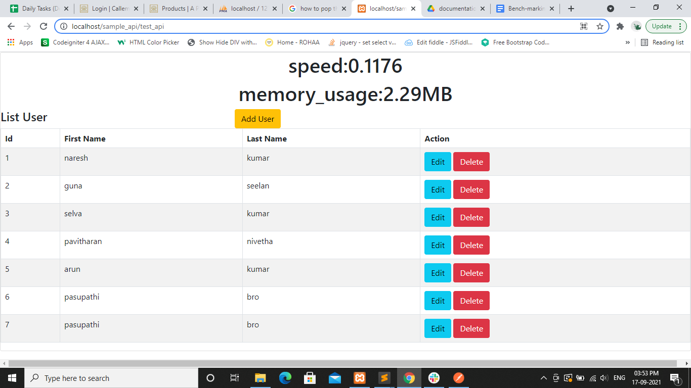 How to identify the speed and memory usage of a particulate loading page in PHP-Lia infraservices