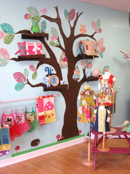 playroom tree wall