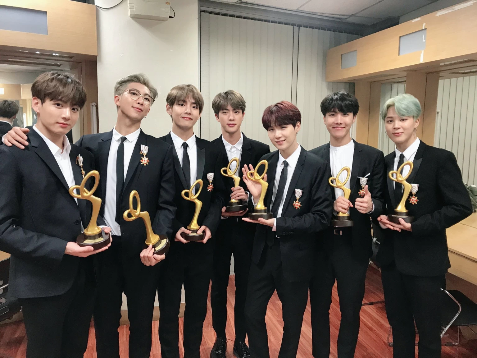 BTS with the Hwagwan Cultural Merit Award
