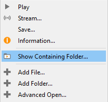 Show Containing Folder