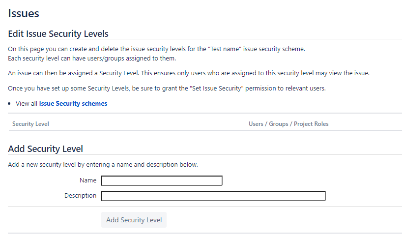 Configuring Jira Security Levels -1