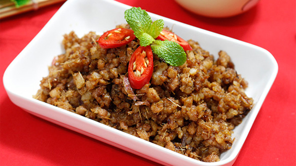 Món thịt băm rim mặn ngọt