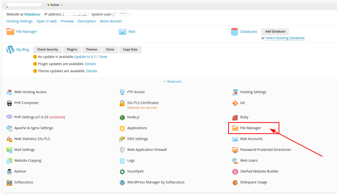 Membuat file .htaccess di Plesk
