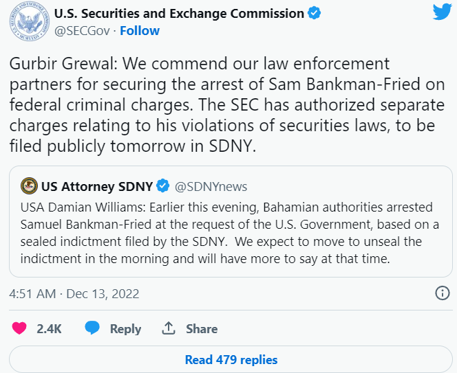 Сэм Бэнкман-Фрид арестован на Багамах