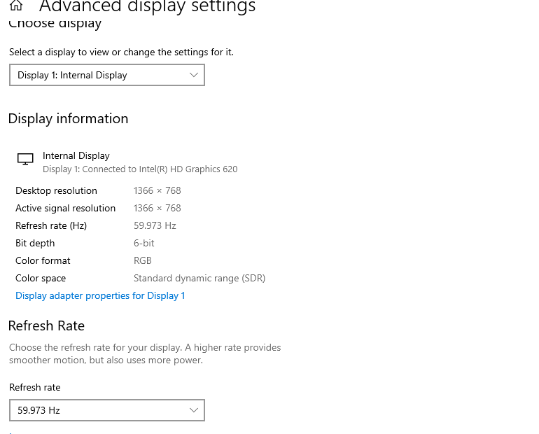 Display setting