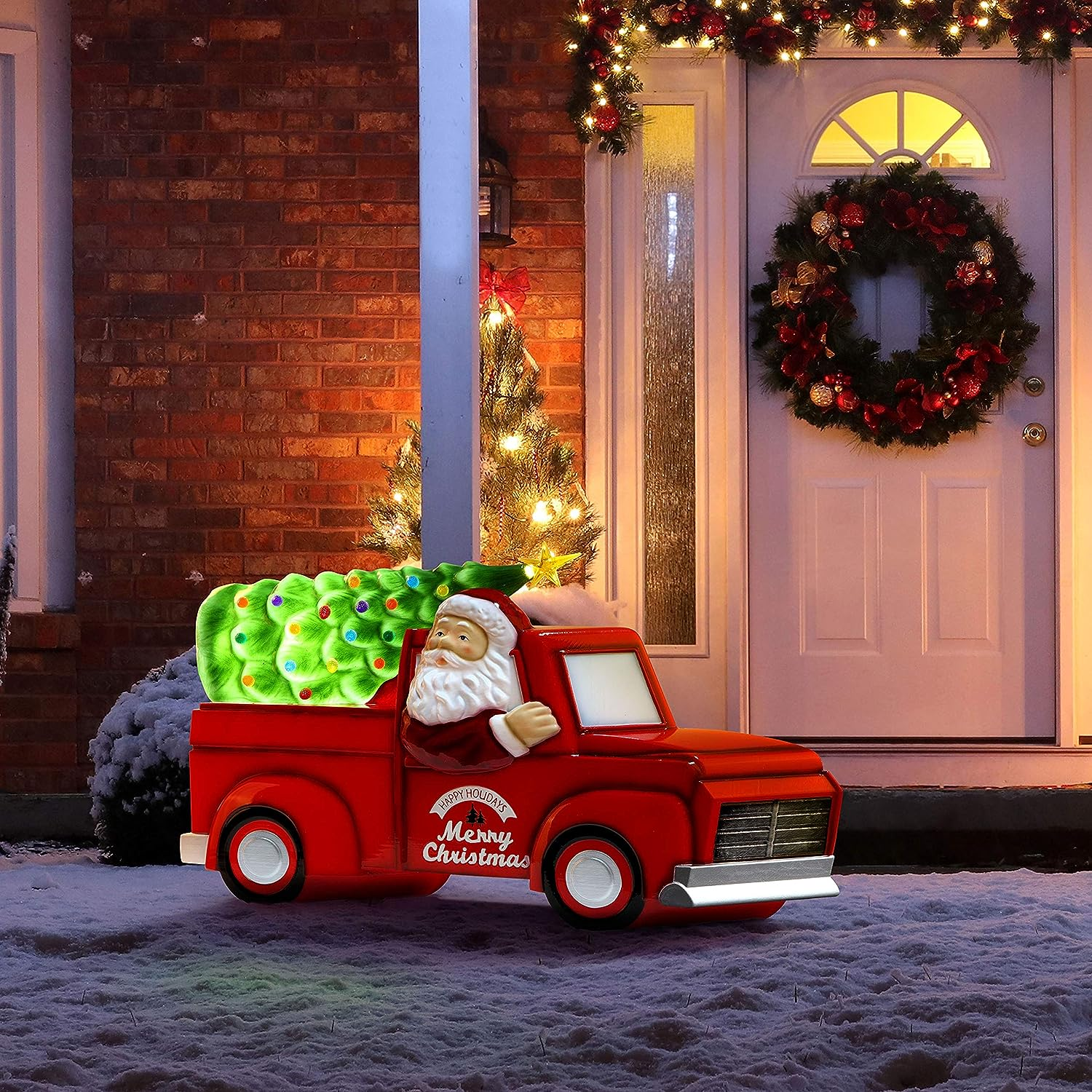 Christmas Blow Mold Truck