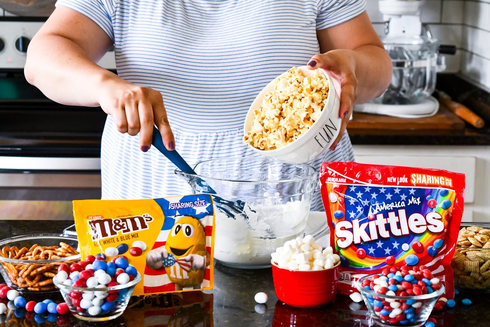 Red, White, And Blue Popcorn Mix