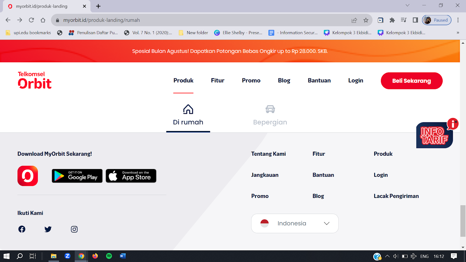 Cara cek jangkauan Orbit