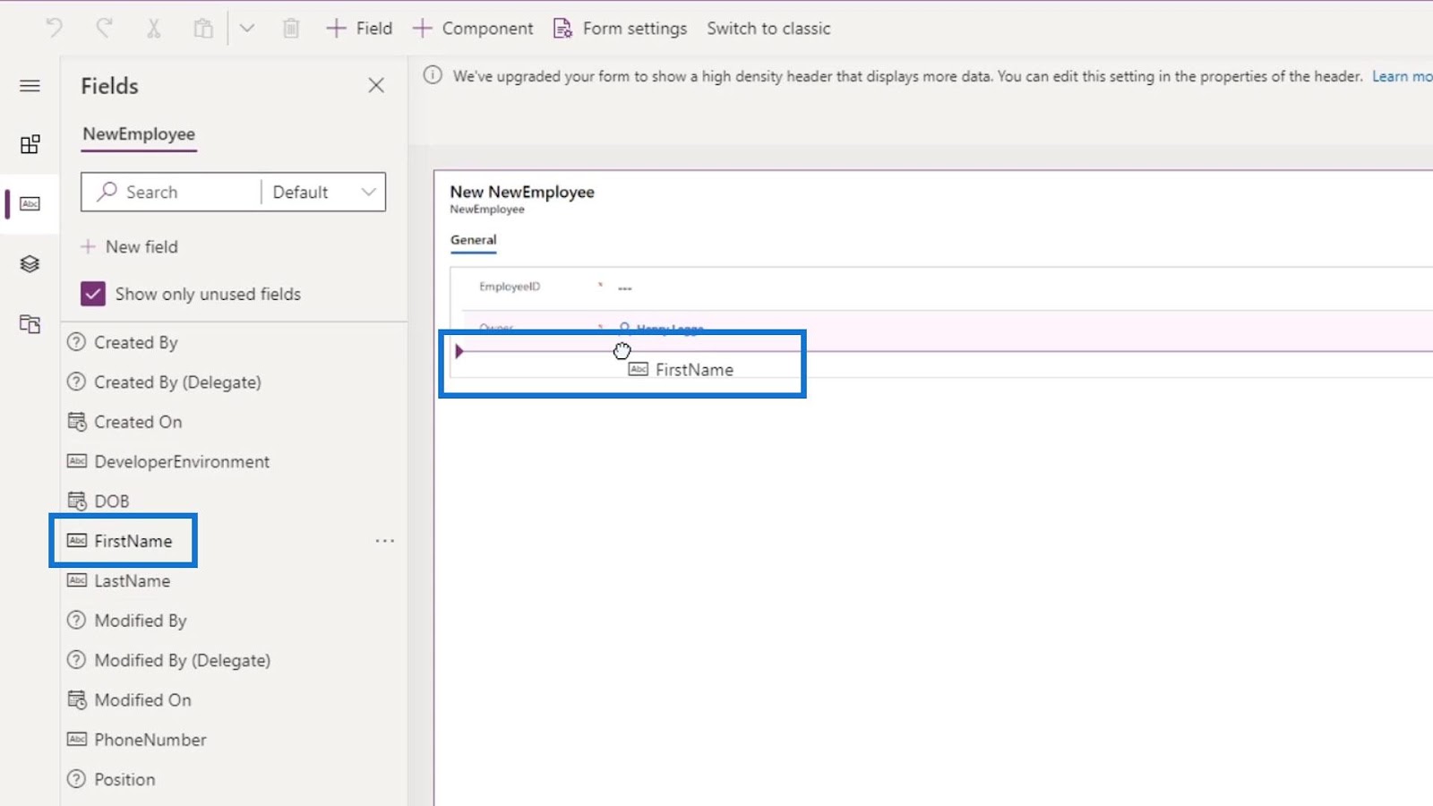 PowerApps form