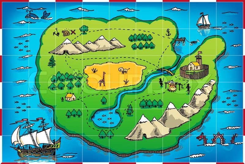 Island Map Drawing at GetDrawings | Free download