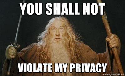 GDPR Meme: Gandalf - you shall not violate my privacy