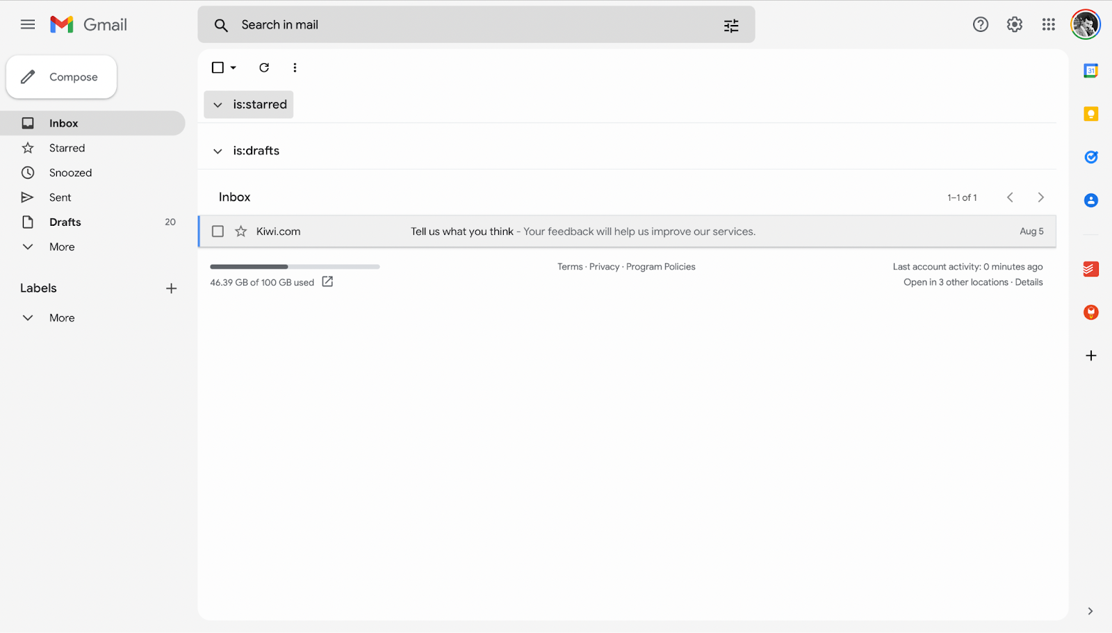 Seperate Read and Unread Emails in Gmail