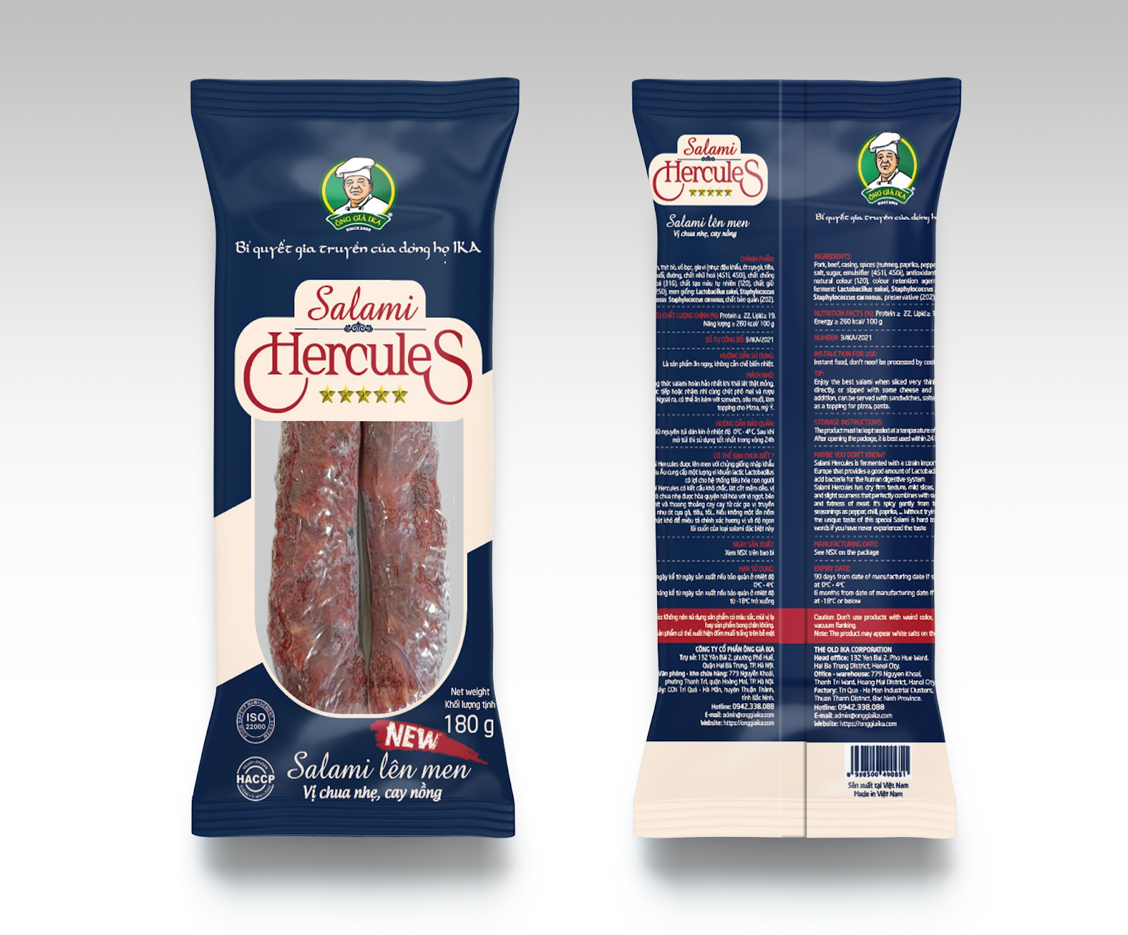 Salami lên men HERCULES IKA ăn kèm lẩu phô mai Fondue