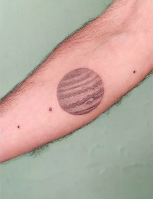  Jupiter With Moon Planet Tattoo Designs Meaning