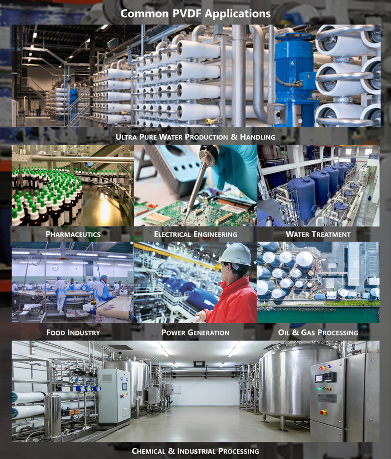 Common PVDF Applications Common PVDF Applications