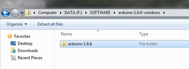 Ekstract file download arduino