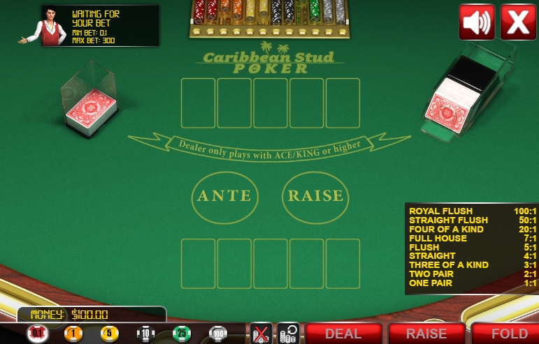 caribbean stud poker screenshot