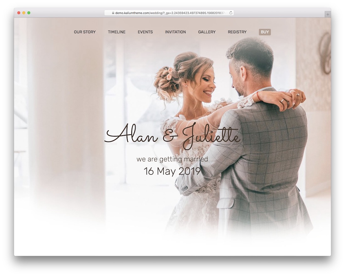 tema de boda de kalium wordpress